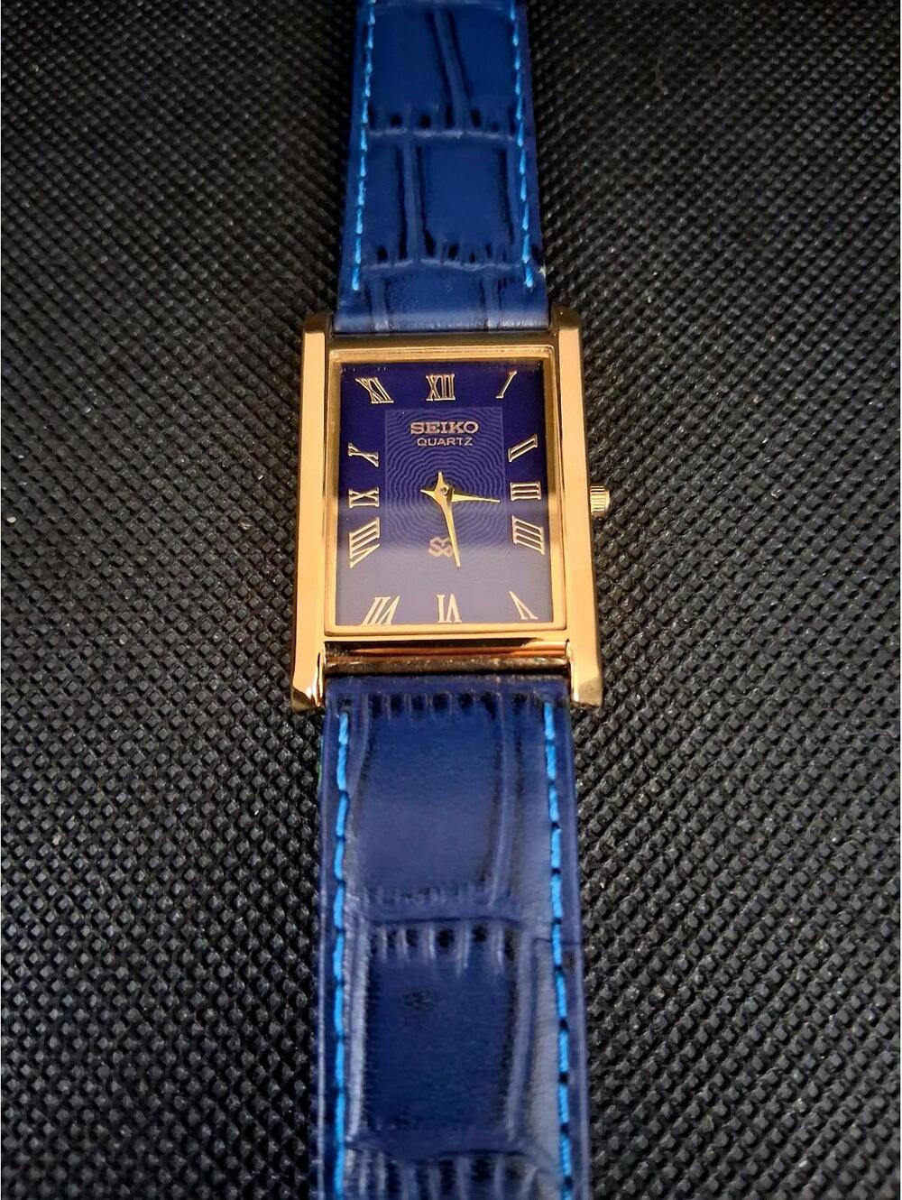 Men's Vintage Seiko Tank Leather Wrist Watch RARE - Picture 4 of 7